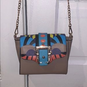 Multicolored cross body bag